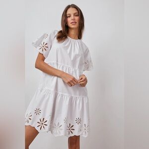Rails Arielle Eyelet White Dress Size small